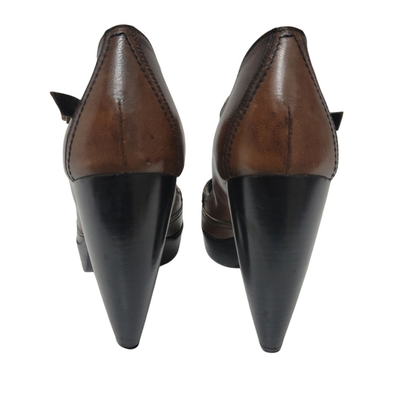 FENDI Authentic Women Open Toe Block Heel Shoes Brown (EU) 38 Excellent Cond. - Picture 12 of 16